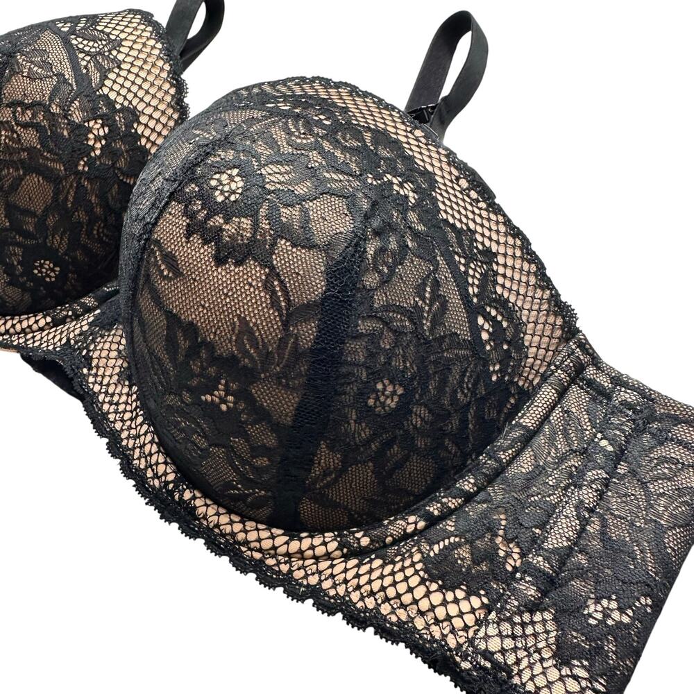Torrid 44B BLACK LACE PUSH-UP MULTIWAY STRAPLESS BRA - Picture 8 of 10